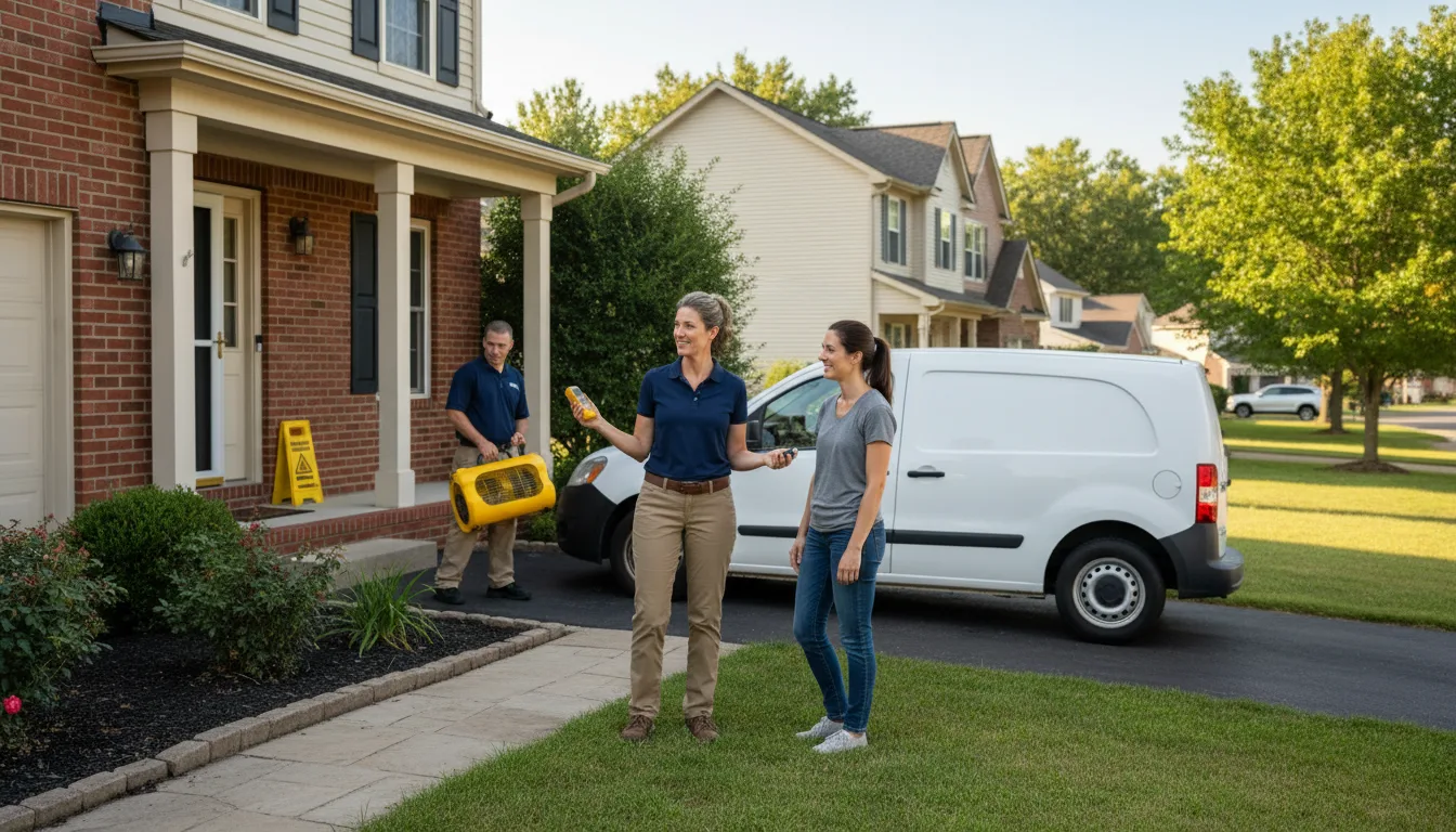 Residential water damage restoration in Tiona, PA
